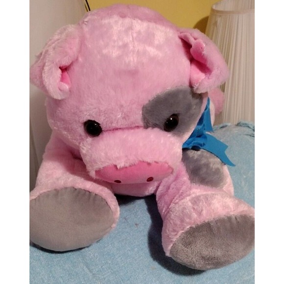 GOFFA Toys Goffa Jumbo Pink Plush Pig St Prize Ribbon 25 Long